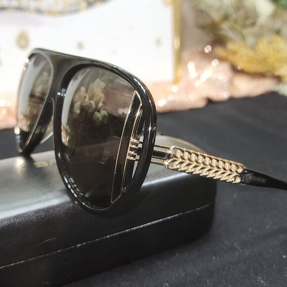 Authentic Balmain BL2061 01 Vintage Sunglasses BLK/GLD main image 12